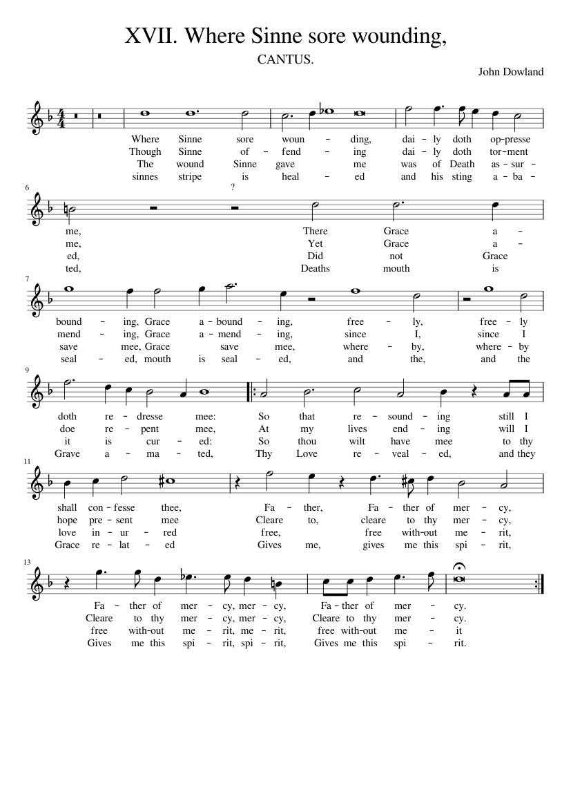 XVII. Where Sinne sore wounding
