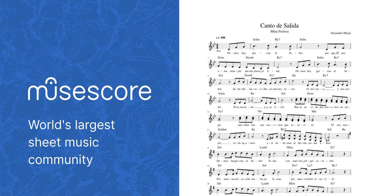 Canto de Salida Sheet music for Piano (Solo) | Musescore.com