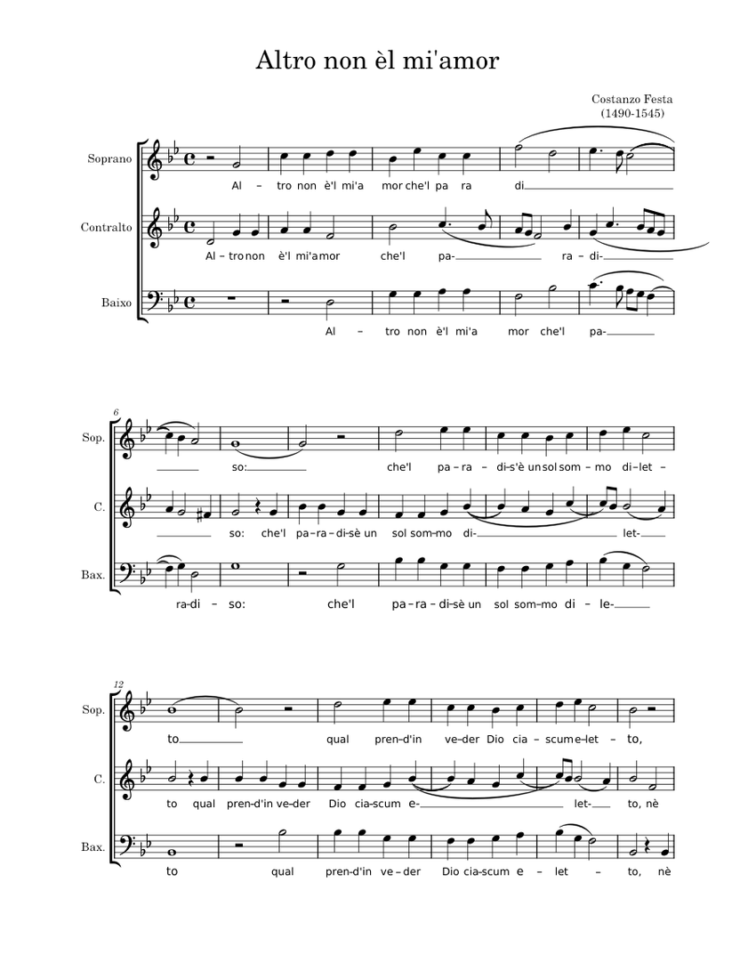 Altro Non l Mi amor Costanzo Festa Sheet Music For Soprano Alto altro-non-l-mi-amor-costanzo-festa-sheet-music-for-soprano-alto