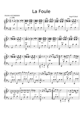 Free La Foule by Édith Piaf sheet music | Download PDF or print on  Musescore.com