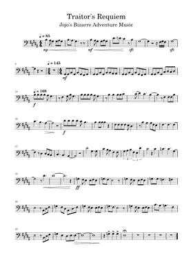 Traitor s Requiem Daisuke Hasegawa JJBA Golden Wind OP 2 Sheet music for  Piano (Solo) Easy