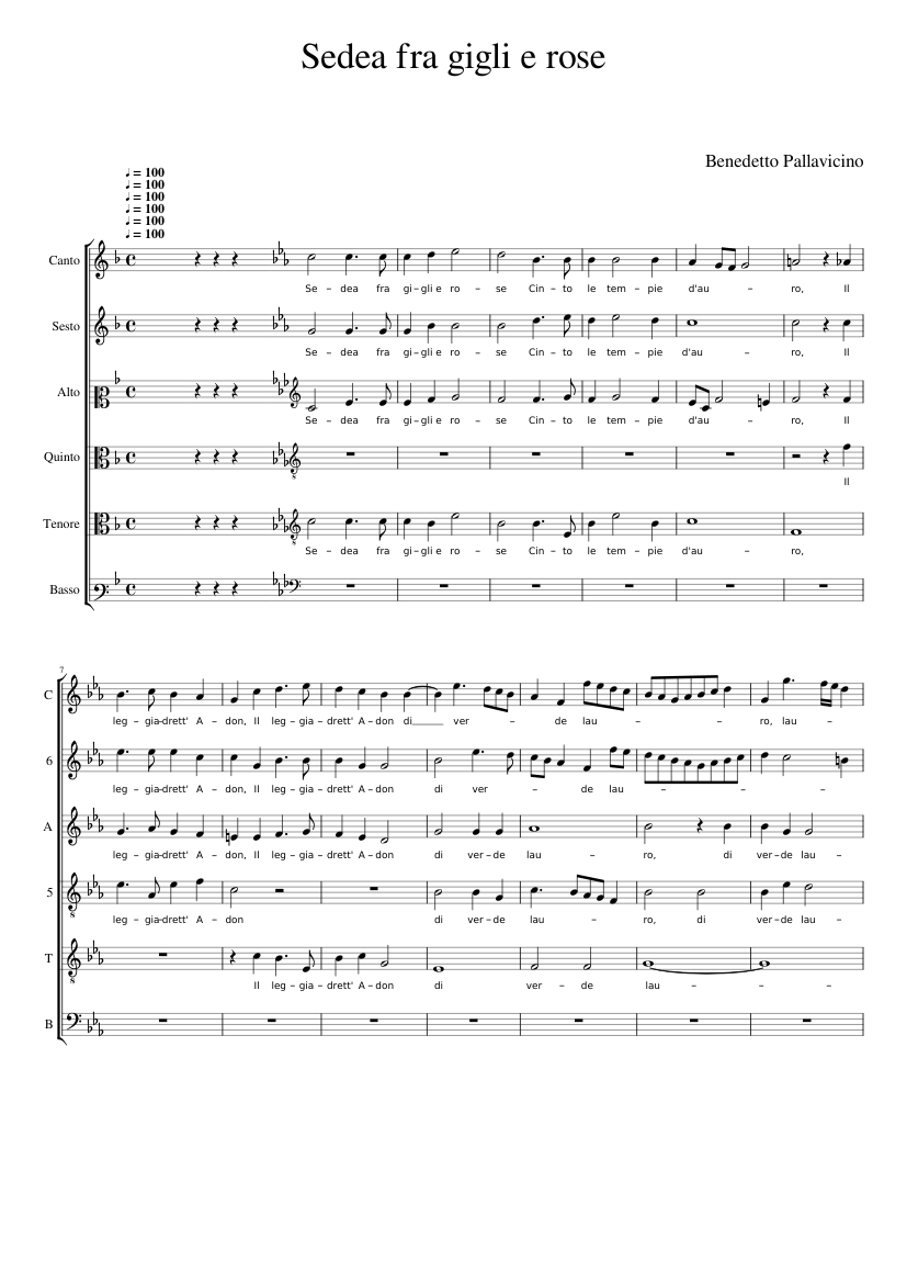 Sedea fra gigli e rose