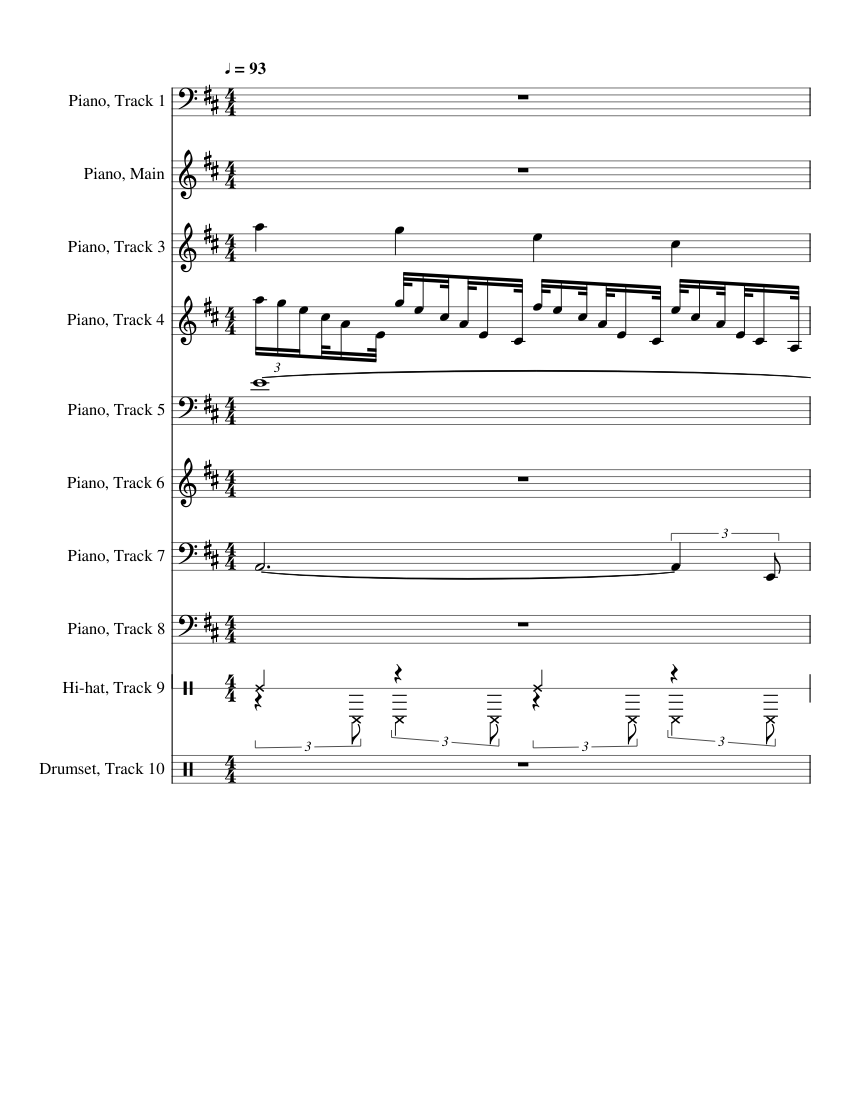 Dewford Town Piano and Drums Sheet music for Piano, Drum group, Hi