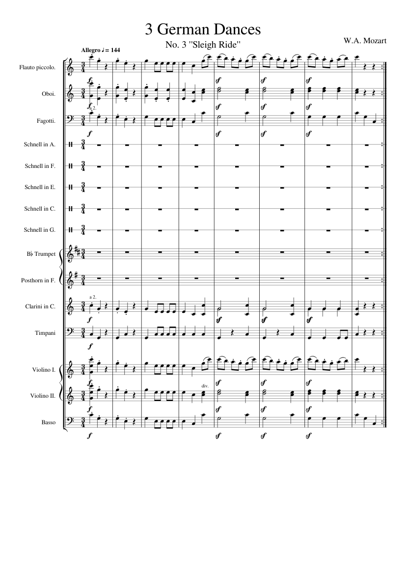 3 German Dances K.605