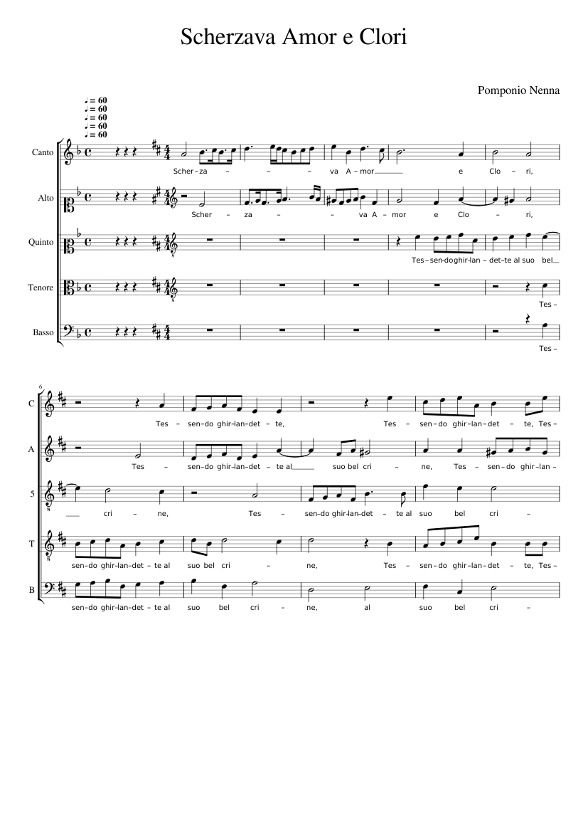 Scherzava Amor e Clori