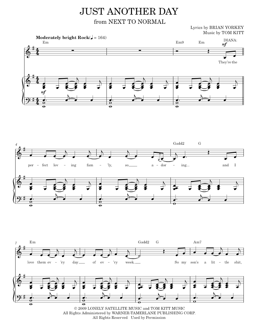 Play Official version of Just another day Sheet Music by