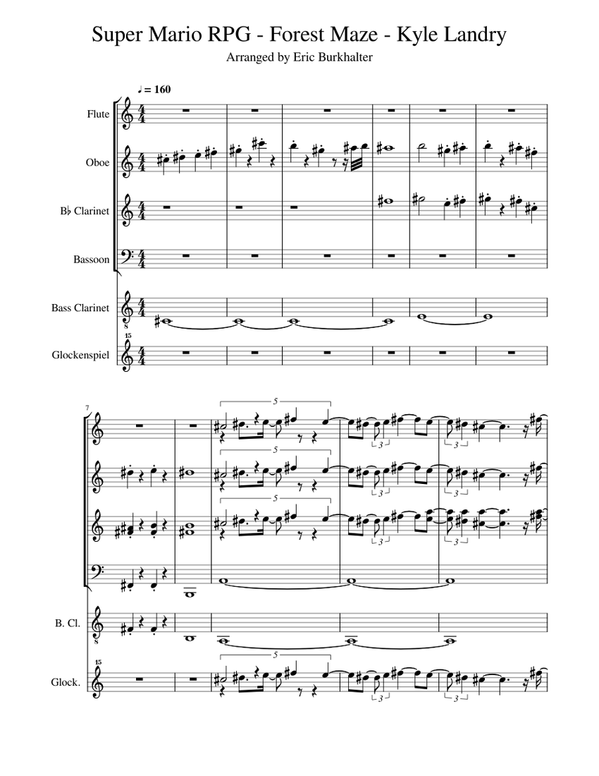 Super Mario RPG Woodwind (unfinished) Sheet music for Flute, Oboe ...