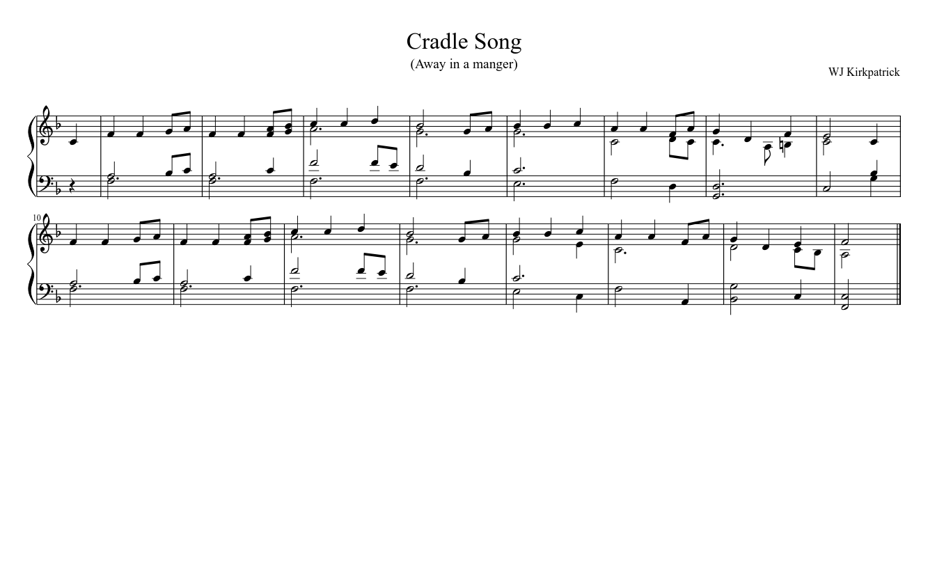 Cradle Song (Away in a manger)