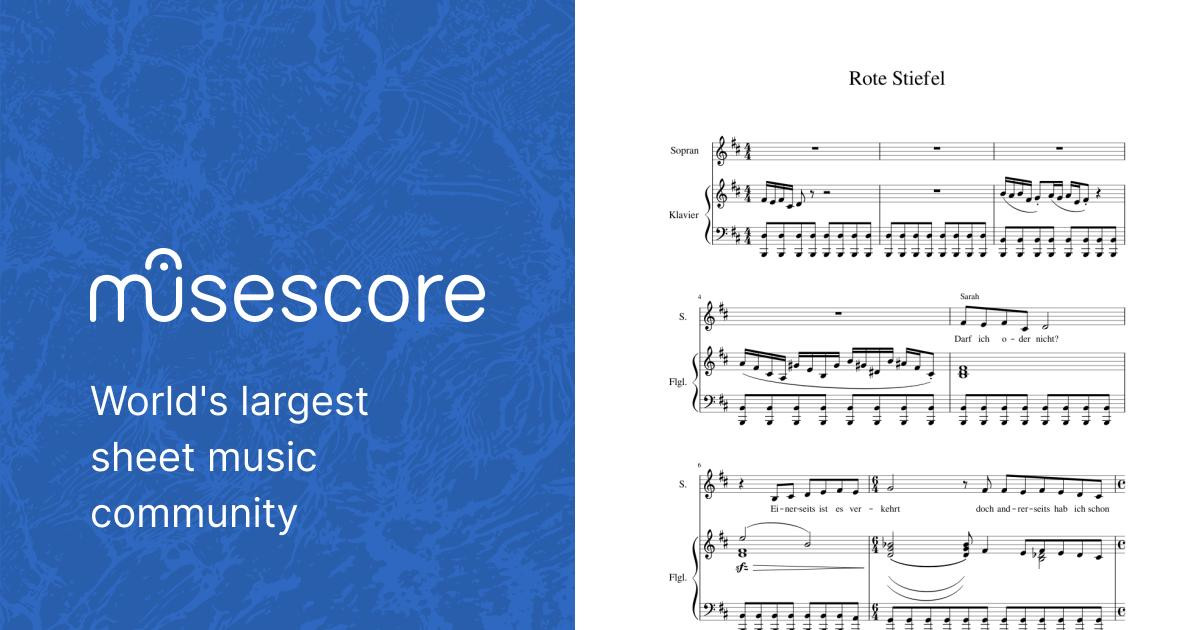 Rote Stiefel – Jim Steinman, MIchael Kunze Sheet music for Piano, Soprano  (SATB) | Musescore.com