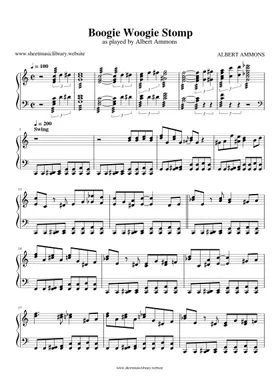 Boogie Woogie Stomp – Albert Ammons Sheet music for Piano (Solo) |  Musescore.com