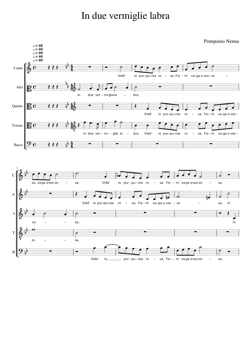 In due vermiglie labra