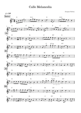 Free Joaquín Sabina sheet music | Download PDF or print on Musescore.com