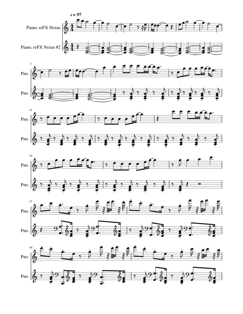 Alan Walker - Alone ( C major ) Sheet music for Piano (Piano Duo) |  Musescore.com