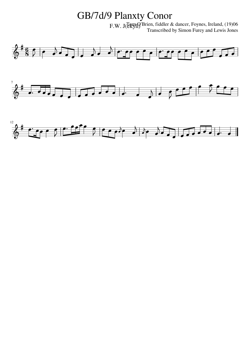 GB/7d/9 Planxty Conor