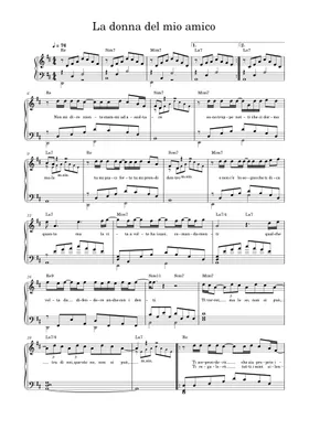 Free La Donna Del Mio Amico by Pooh sheet music | Download PDF or print on  Musescore.com