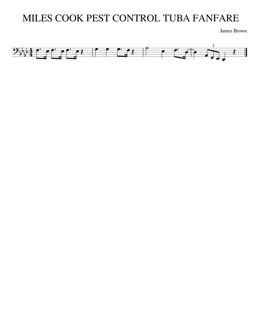 MILES COOK PEST CONTROL TUBA FANFARE
