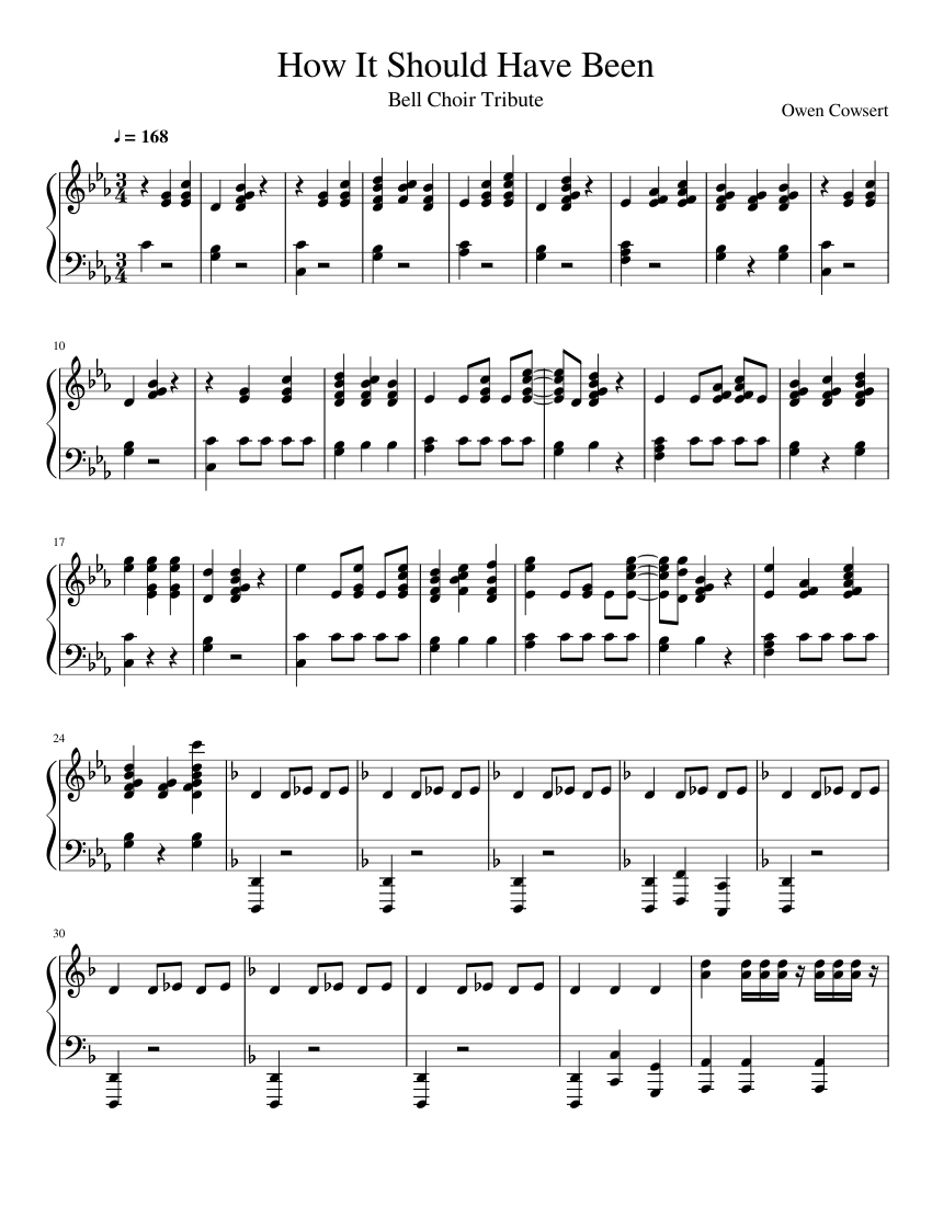 Sample: How It Should Have Been (V2) Sheet music for Piano (Solo ...