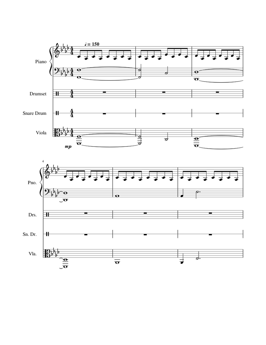 Sia bird set free sheet music for piano snare drum viola drum