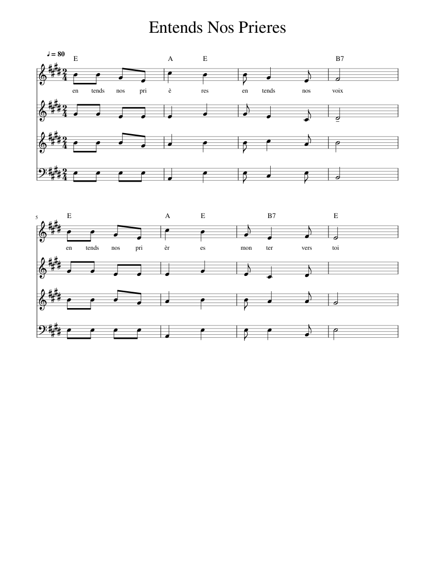 Entends Nos Prieres DP Satb PUNIV Sheet Music For Piano Vocals SATB entends-nos-prieres-dp-satb-puniv-sheet-music-for-piano-vocals-satb