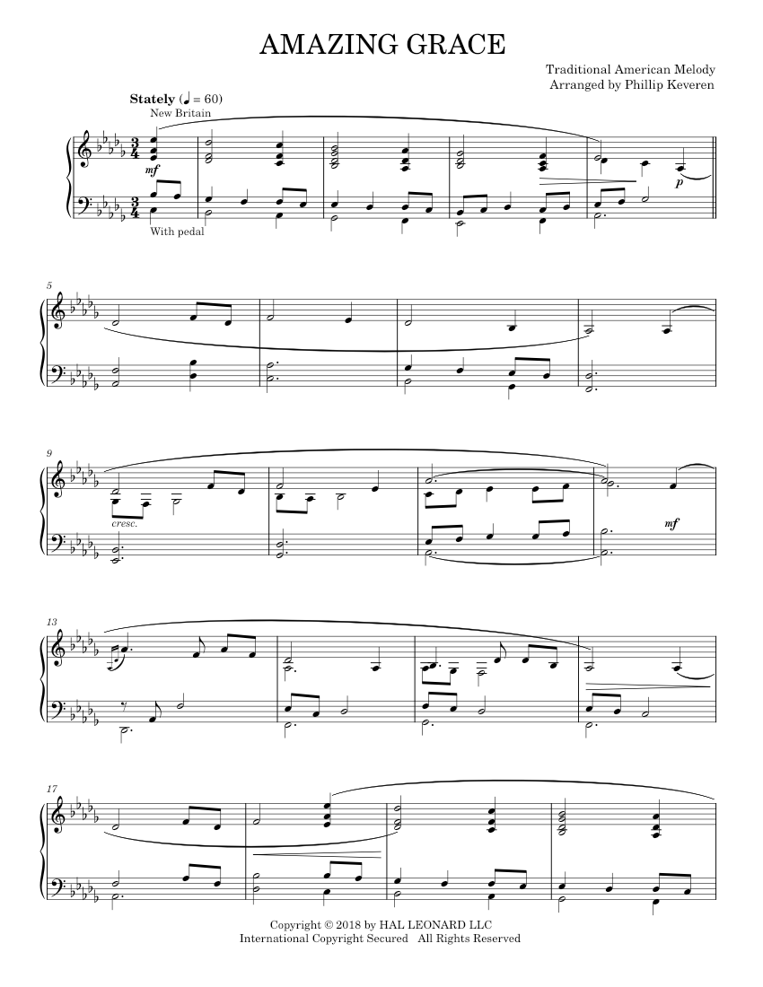 Amazing Grace Sheet music for Piano by Misc Praise Songs: Music Notes ...