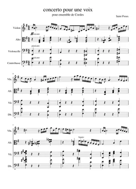 Free Concerto Pour Une Voix by Saint Preux sheet music | Download PDF or  print on Musescore.com