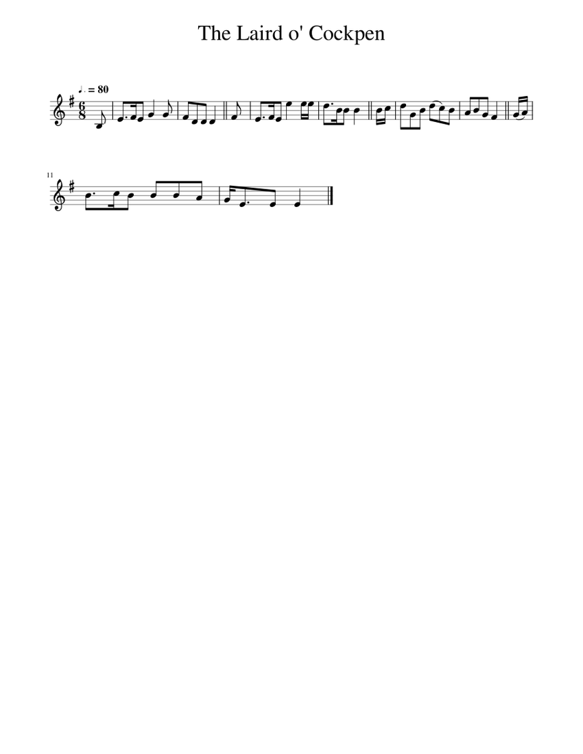 The Laird o #39 Cockpen Sheet music for Piano (Solo) Musescore com