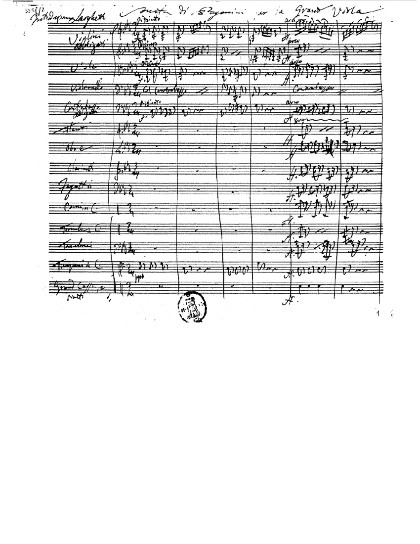 Paganini - Sonata per la Grand Viola e Orchestra. MS 70. {Professional  production full score.} Unfinished. Sheet music for Trombone, Flute, Oboe,  Clarinet in b-flat & more instruments (Mixed Ensemble) | Musescore.com