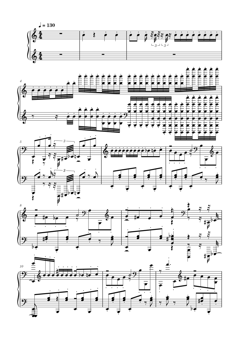 Rush B Sheet Music For Piano (Piano Sextet) | Musescore.com