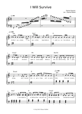 Free I Will Survive by Gloria Gaynor sheet music | Download PDF or print on  Musescore.com