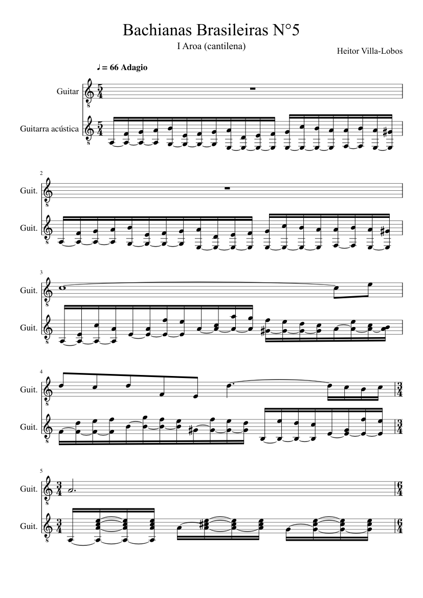 Bachianas brasileiras No.5 W389-391