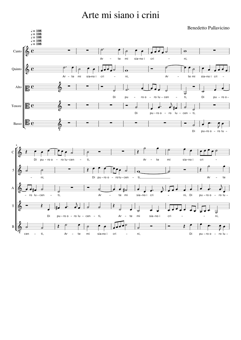 Arte mi siano i crini