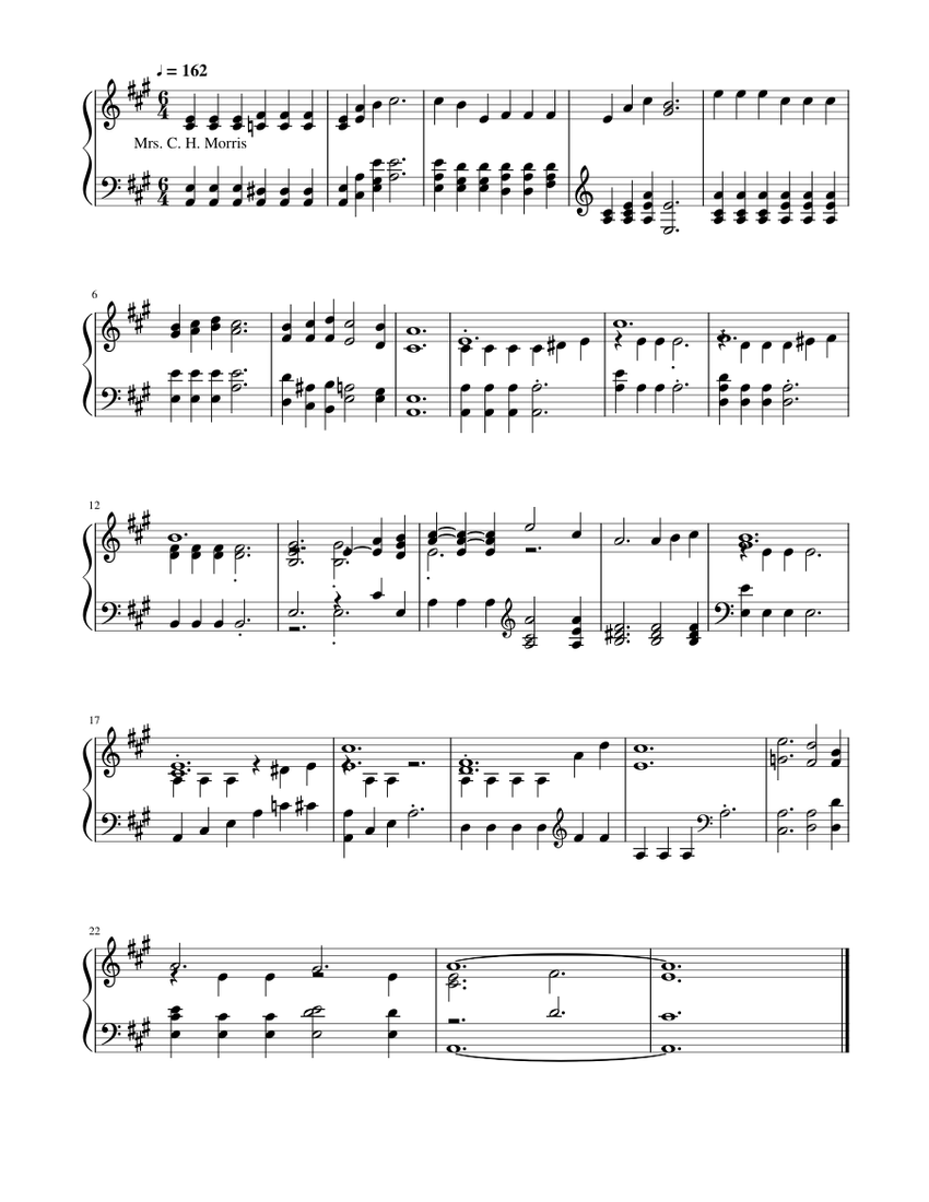 Make me a blessing dear savior i pray mrs c h morris piano