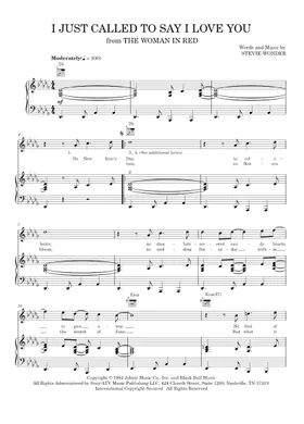 I just called to say I love you sheet music | Play, print, and download in  PDF or MIDI sheet music on Musescore.com