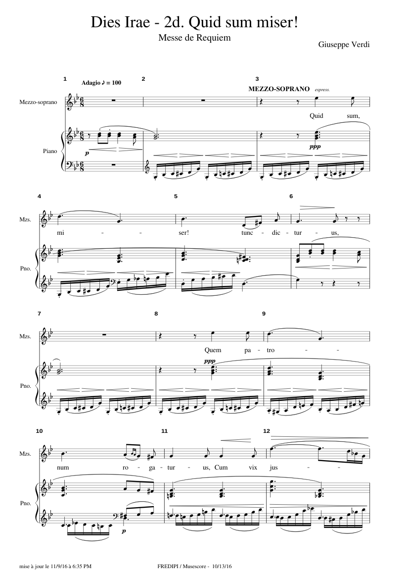 Verdi - Requiem - Texto e Notas PDF, PDF, Missa (liturgia)