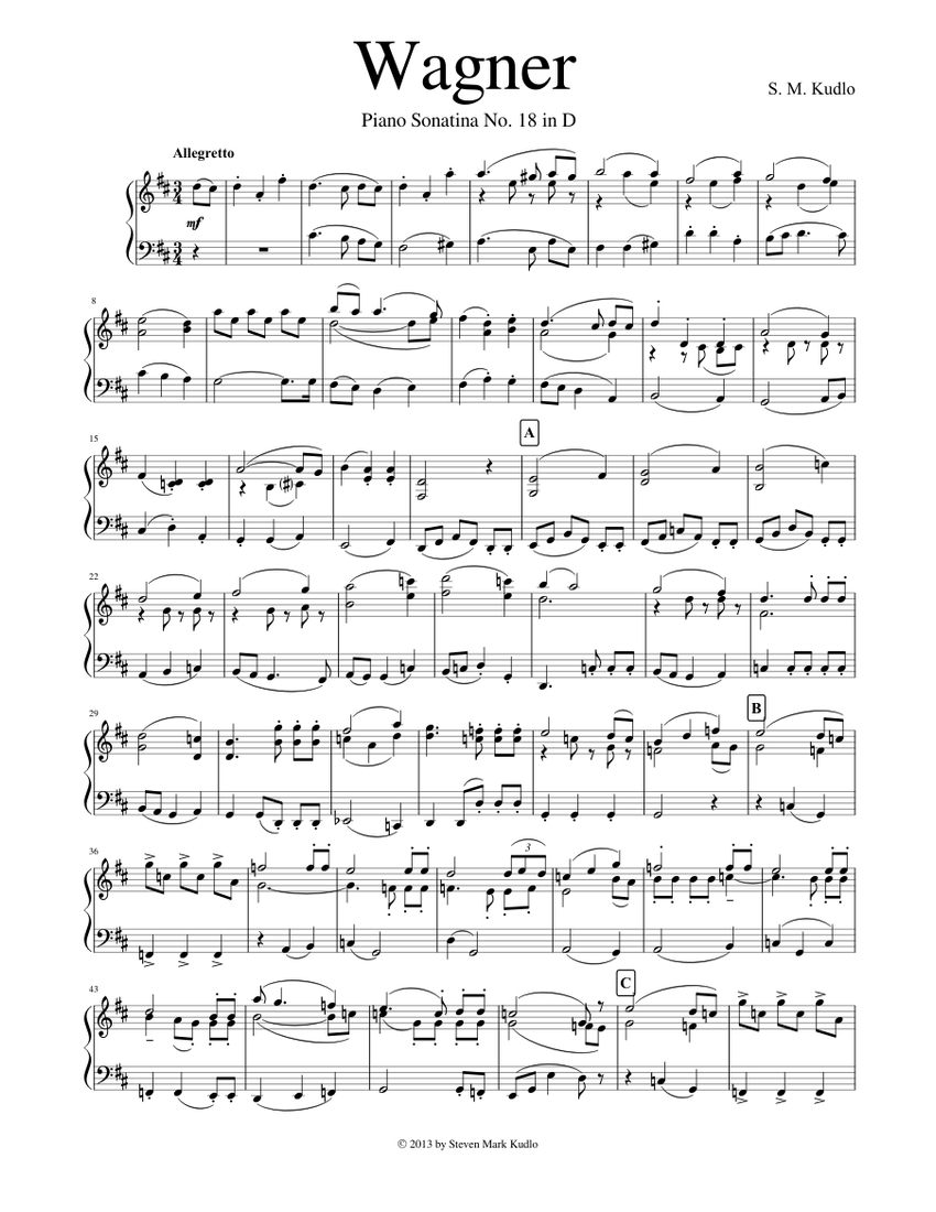 Wagner Sheet music for Piano (Solo) | Download and print in PDF or MIDI