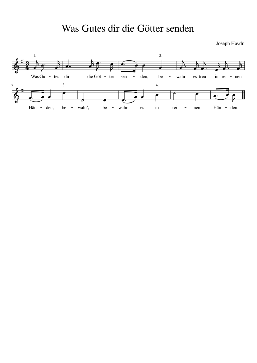 Was Gutes Dir Die Götter Senden