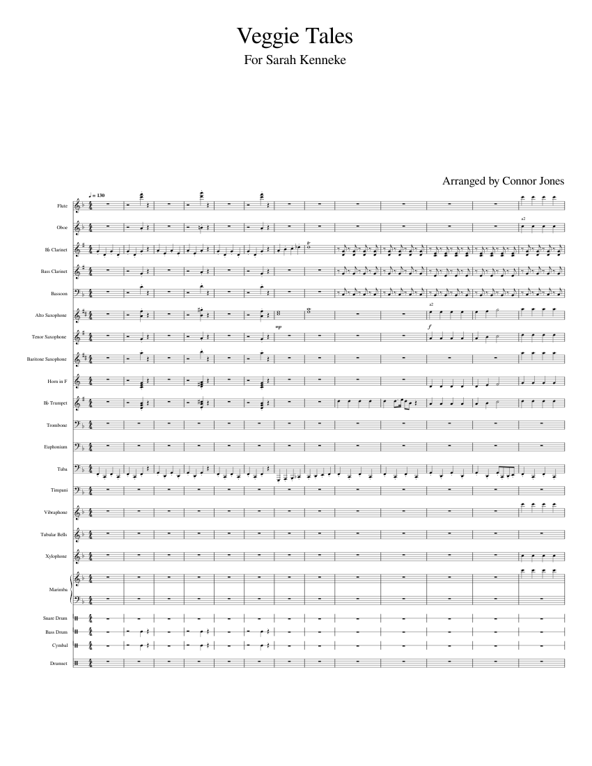 Veggie Tales Sheet music for Trombone, Tuba, Flute, Oboe & more ...