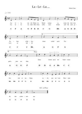 Free La - Le - Lu by Heino Gaze sheet music