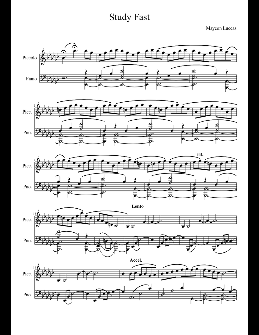 Beethoven Silence Sheet Music For Piano, Oboe (Solo) | Musescore.com