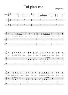 Free Toi Plus Moi by Grégoire sheet music | Download PDF or print on  Musescore.com