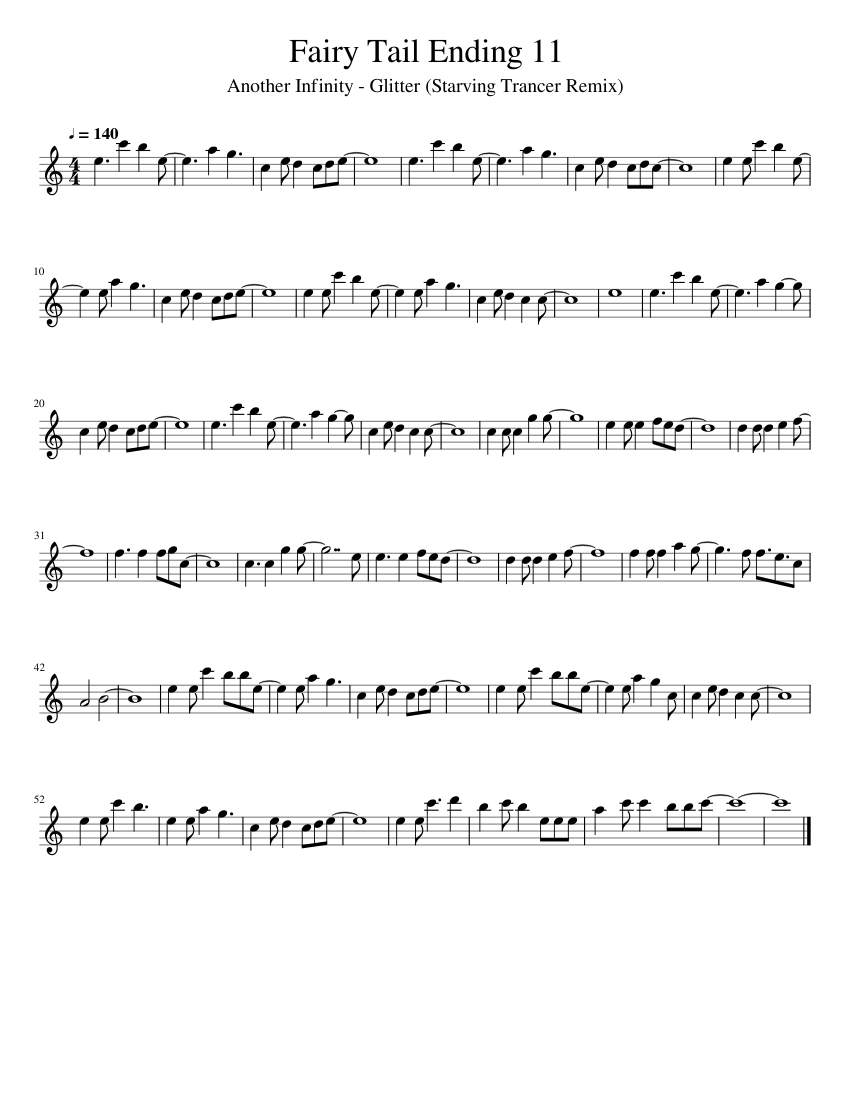 Fairy Tail Ending 11 Sheet music for Flute (Solo) | Musescore.com