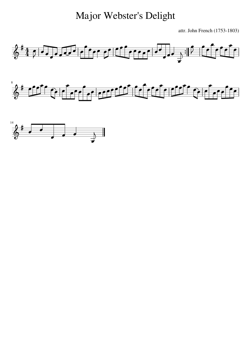 Major Webster's Delight