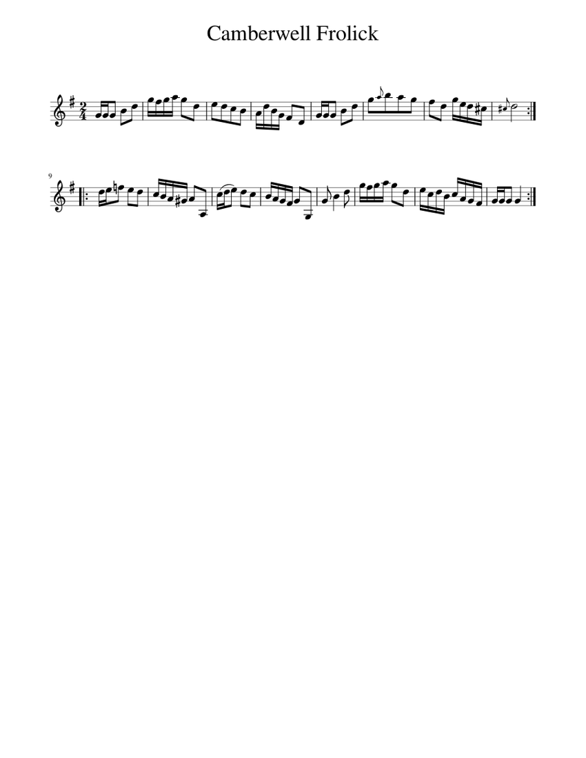 Camberwell Frolick Sheet music for Piano (Solo)