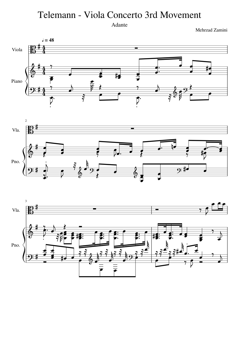 Viola Concerto TWV 51:G9