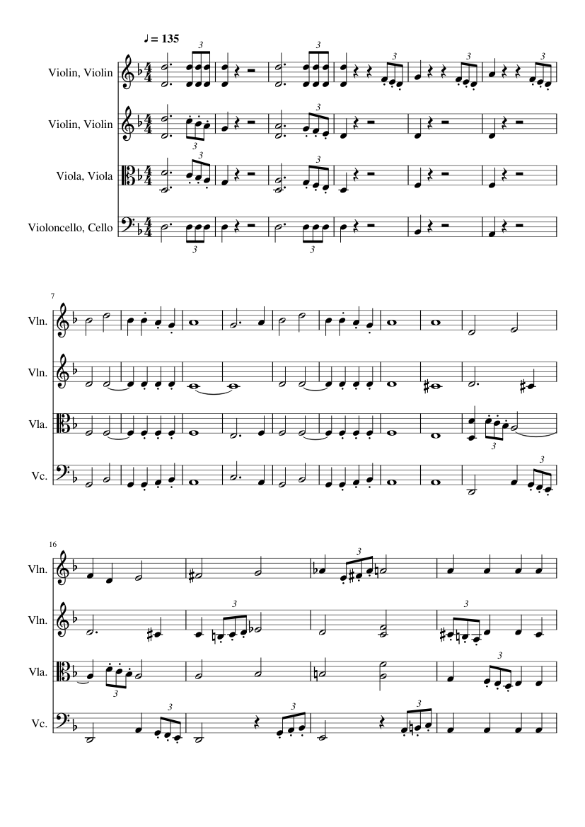 Schubert Death Maiden String Quartet Sheet music for Viola, Cello (String Quartet) | Musescore.com