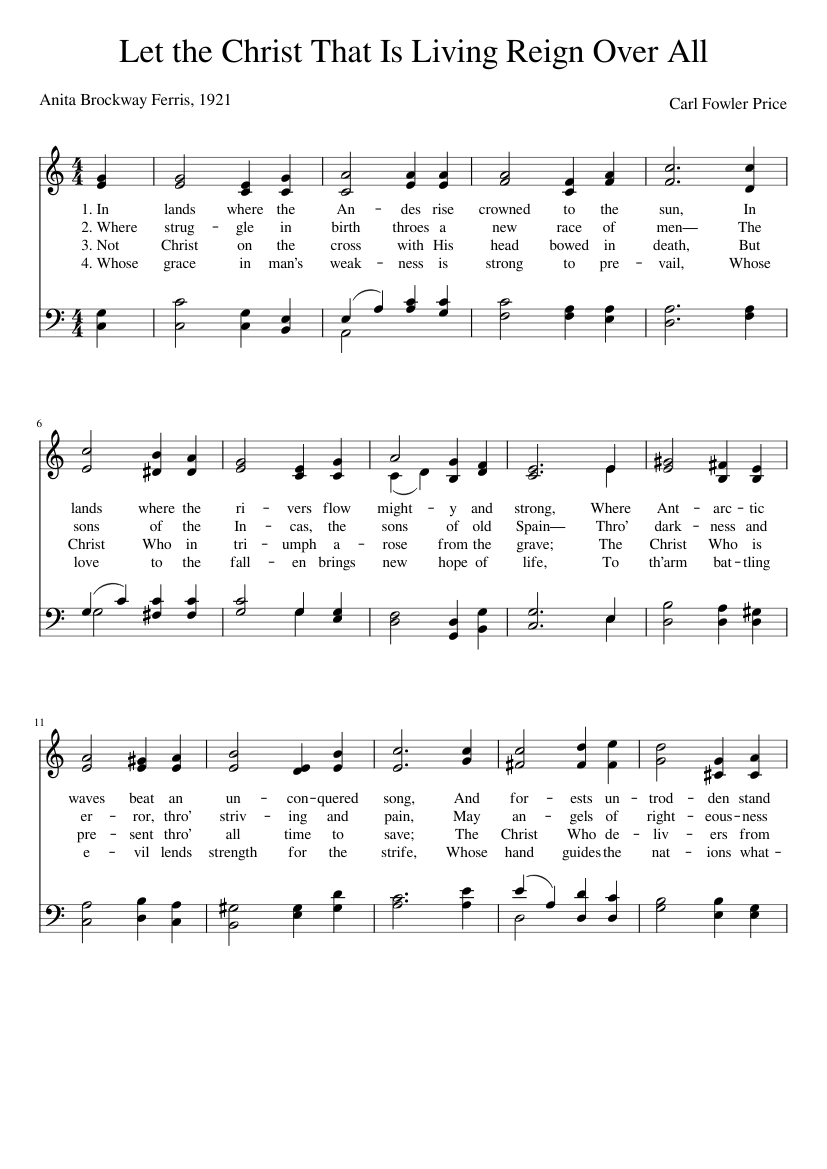 Let the christ that is living reign over all