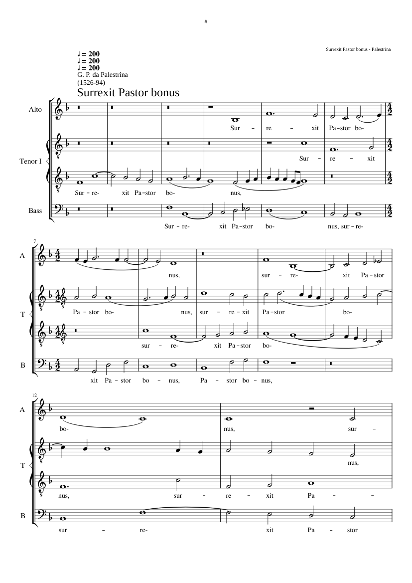 Surrexit pastor bonus a 4