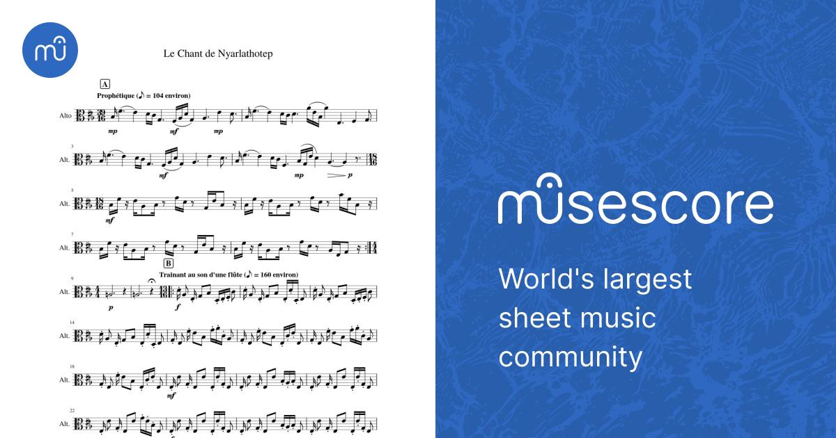 Le Chant de Nyarlathotep Sheet music for Viola (Solo) | Musescore.com