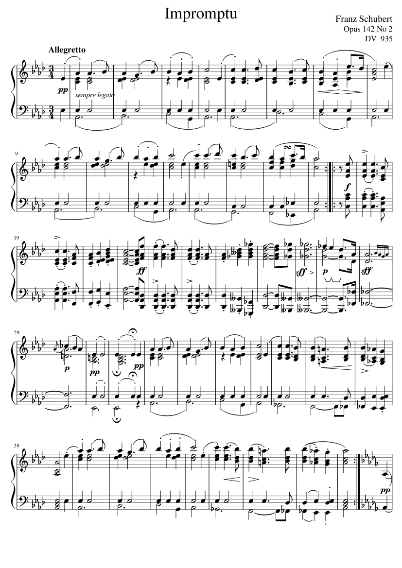 Schubert Impromptu Op. 142 No. 2