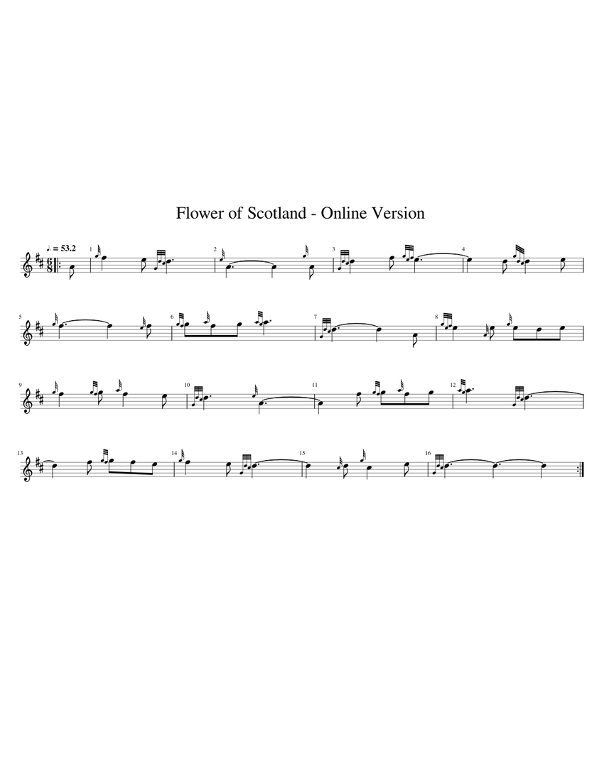 Sheet music for Pipes (Solo